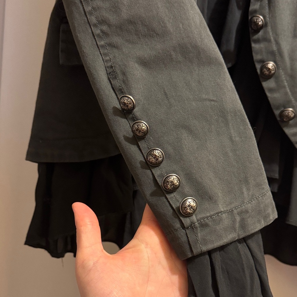 Free People Ruffles Mixed-Media Jacket Size XS - Picture 8 of 9